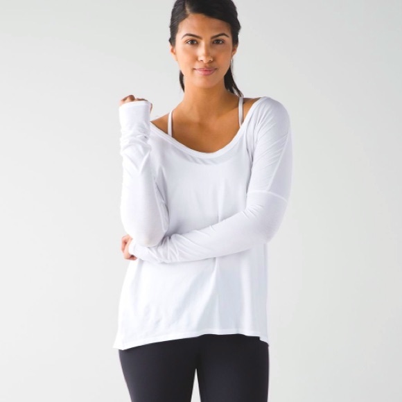 Lululemon Reversible White Long Sleeve Shirt